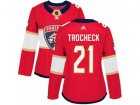Women Adidas Florida Panthers #21 Vincent Trocheck Red Home Authentic Stitched NHL Jersey