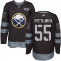 Mens Buffalo Sabres #55 Rasmus Ristolainen Black 1917-2017 100th Anniversary Stitched NHL Jersey