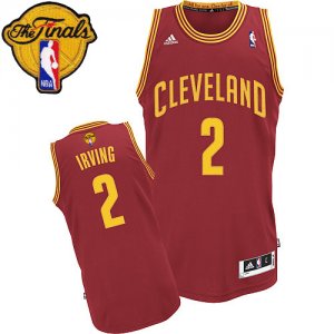 Men\'s Adidas Cleveland Cavaliers #2 Kyrie Irving Swingman Wine Red Road 2016 The Finals Patch NBA Jersey