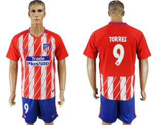 2017-18 Atletico Madrid 9 TORRES Home Soccer Jersey