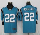 Nike Panthers #22 Christian McCaffrey Blue Vapor Untouchable Limited Jersey