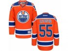 Mens Reebok Edmonton Oilers #55 Mark Letestu Authentic Orange Third NHL Jersey
