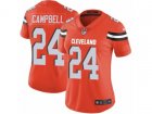 Women Nike Cleveland Browns #24 Ibraheim Campbell Vapor Untouchable Limited Orange Alternate NFL Jersey