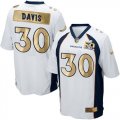 Nike Denver Broncos #30 Terrell Davis White Men Stitched NFL Game Super Bowl 50 Collection Jersey