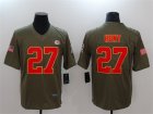Nike Chiefs #27 Kareem Hunt Olive Salute To Service Limited Jersey
