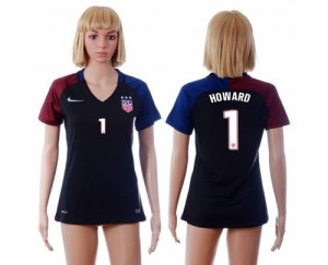 Womens USA #1 Howard Away Soccer Country Jersey