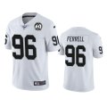 Nike Raiders #96 Clelin Ferrell White 100th And 60th Anniversary Vapor Untouchable Limited Jersey