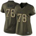 Women's Nike New York Jets #78 Ryan Clady Limited Green Salute to Service NFL Jersey