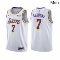 Men Los Angeles Lakers #7 Carmelo Anthony Association Edition White