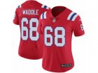 Women Nike New England Patriots #68 LaAdrian Waddle Vapor Untouchable Limited Red Alternate NFL Jersey