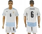 Uruguay #6 Pereira Away Soccer Country Jersey