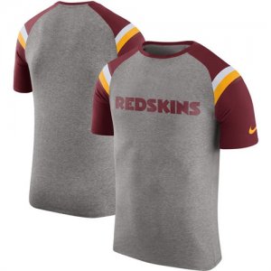 Washington Redskins Enzyme Shoulder Stripe Raglan T-Shirt Heathered Gray