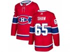 Men Adidas Montreal Canadiens #65 Andrew Shaw Red Home Authentic Stitched NHL Jersey