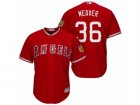 Mens Los Angeles Angels Of Anaheim #36 Jered Weaver 2017 Spring Training Cool Base Stitched MLB Jersey