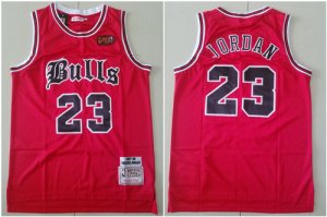 Bulls #23 Michael Jordan Red 1997 NBA Finals Patch 1997-98 Hardwood Classics Jersey