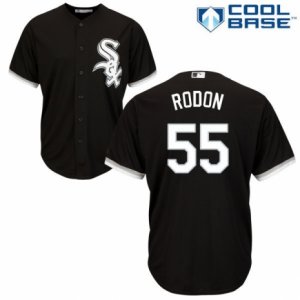 Men\'s Majestic Chicago White Sox #55 Carlos Rodon Replica Black Alternate Home Cool Base MLB Jersey