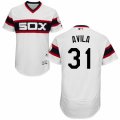 Men's Majestic Chicago White Sox #31 Alex Avila White Flexbase Authentic Collection MLB Jersey