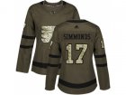 Women Adidas Philadelphia Flyers #17 Wayne Simmonds Green Salute to Service Stitched NHL Jersey