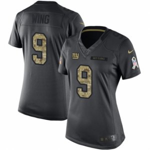 Women\'s Nike New York Giants #9 Brad Wing Limited Black 2016 Salute to Service NFL Jersey