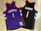 Raptors #1 Tracy McGrady Purple Black 1999-00 Hardwood Classics Jersey