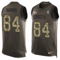 Mens Nike Kansas City Chiefs #84 Demetrius Harris Limited Green Salute to Service Tank Top NFL Jersey