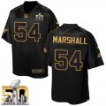 Nike Denver Broncos #54 Brandon Marshall Black Super Bowl 50 Men Stitched NFL Elite Pro Line Gold Collection Jersey