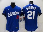 Dodgers #21 Walker Buehler Royal 2021 City Connect Flexbase Jersey