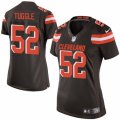 Womens Nike Cleveland Browns #52 Justin Tuggle Limited Brown Team Color NFL Jersey