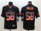 Nike Broncos #58 Von Miller Black USA Flag Fashion Color Rush Limited Jersey