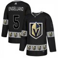 Vegas Golden Knights #5 Deryk Engelland Black Team Logos Fashion Adidas Jersey