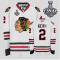 nhl jerseys chicago blackhawks #2 keith white[2013 stanley cup]
