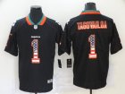 Nike Dolphins #1 Tua Tagovailoa Black USA Flag Fashion Limited Jersey