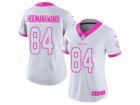 Women Nike New Orleans Saints #84 Michael Hoomanawanui Limited White-Pink Rush Fashion NFL Jersey