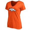 Womens Denver Broncos Pro Line Primary Team Logo Slim Fit T-Shirt Orange