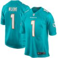 Nike Dolphins #1 Christian Wilkins Aqua Youth 2019 NFL Draft First Round Pick Vapor Untouchable