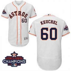 Astros #60 Dallas Keuchel White Flexbase Authentic Collection 2017 World Series Champions Stitched MLB Jersey