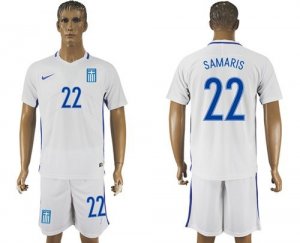 Greece #22 Samaris Home Soccer Country Jersey