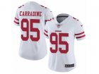 Women Nike San Francisco 49ers #95 Cornellius Carradine Vapor Untouchable Limited White NFL Jersey