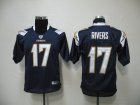youth nfl sandiego chargers #17 rivers dark blue
