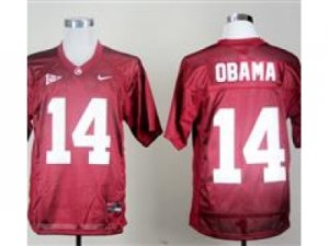 Alabama Crimson Tide 14th Championship Anniversary President Barack Obama #14 Crimson College Football Jersey