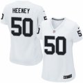 Womens Nike Oakland Raiders #50 Ben Heeney Limited White NFL Jersey
