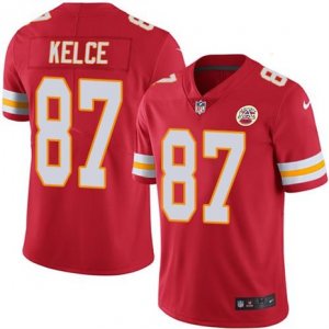Nike Kansas City Chiefs #87 Travis Kelce Red Mens Stitched NFL Limited Rush Jersey