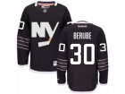 Mens Reebok New York Islanders #30 Jean-Francois Berube Authentic Black Third NHL Jersey
