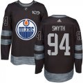 Mens Edmonton Oilers #94 Ryan Smyth Black 1917-2017 100th Anniversary Stitched NHL Jersey
