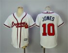 Braves #10 Chipper Jones White Youth Cool Base Jersey