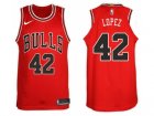 Nike NBA Chicago Bulls #42 Robin Lopez Jersey 2017-18 New Season Red Jersey