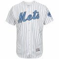 Mens New York Mets Majestic Blank White Fashion 2016 Fathers Day Flex Base Team Jersey