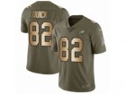 Men Nike Philadelphia Eagles #82 Mike Quick Limited Olive Gold 2017 Salute to Service NFL Jersey