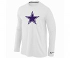 Nike Dallas Cowboys Logo Long Sleeve T-Shirt WHITE