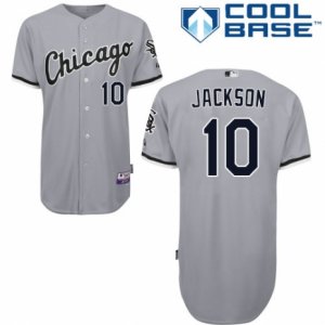 Men\'s Majestic Chicago White Sox #10 Austin Jackson Replica Grey Road Cool Base MLB Jersey